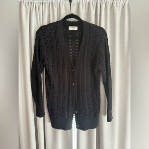 Wilfred Black Oversized Knit Cardigan